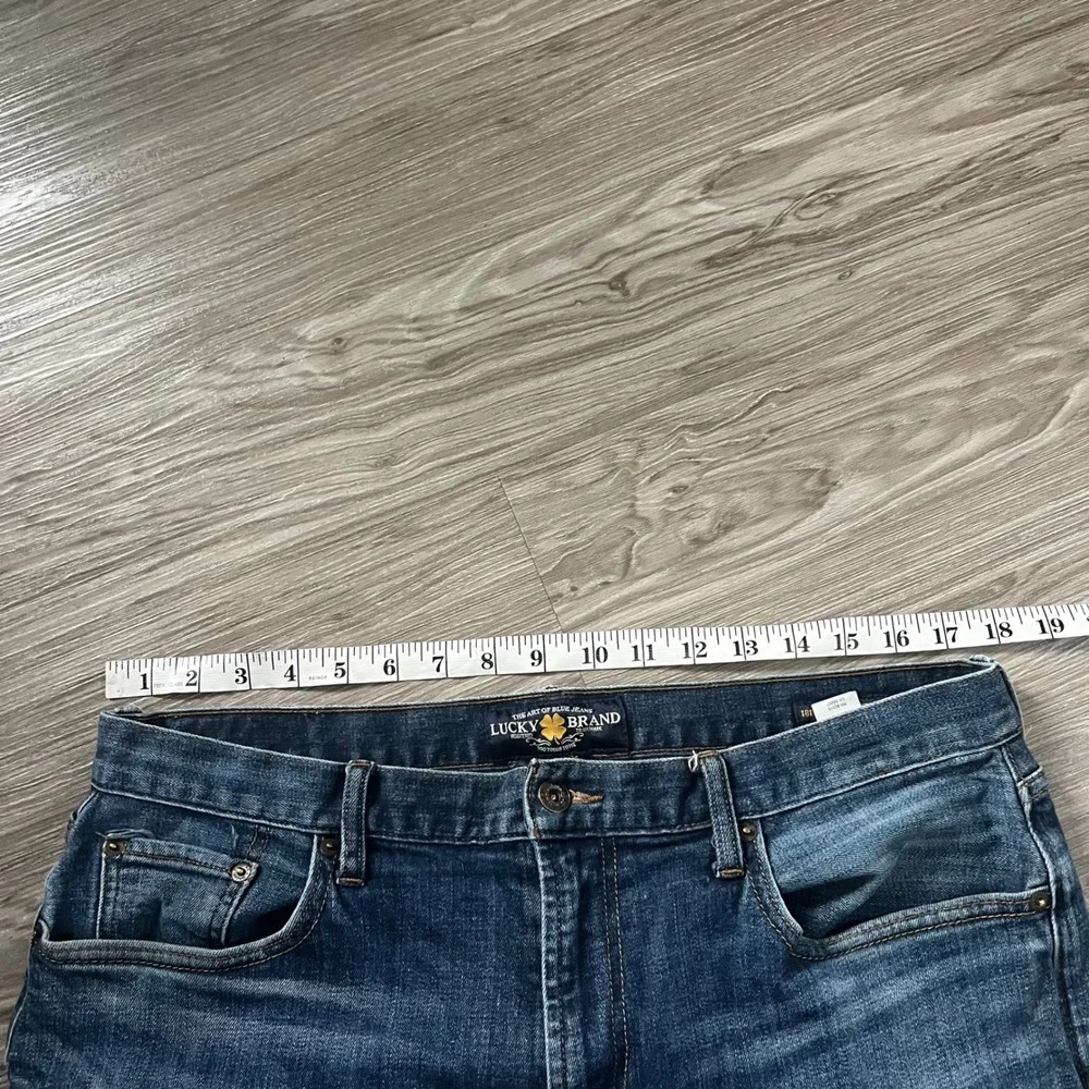 Lucky Brand 181 Relaxed Straight Jeans Mens 36x30 Dark Wash Denim Blue Pants